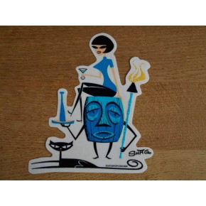Shag - Tiki Fridge Girl Sticker Shag - Tiki Fridge Girl Sticker