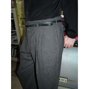 Grey Fleck High Waisted Trousers Grey Fleck High Waisted Trousers
