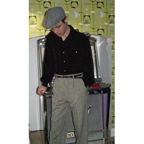 Triple Pleated Stone Fleck Trousers Triple Pleated Stone Fleck Trousers
