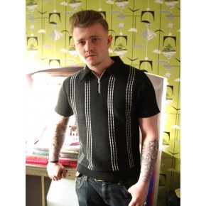 Black Zipper Knitted Shirt Black Zipper Knitted Shirt