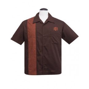 Brown/Herringbone Bowling Shirt Brown/Herringbone Bowling Shirt