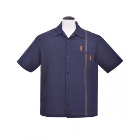 Blue Retro Tiki Stitch Shirt Blue Retro Tiki Stitch Shirt