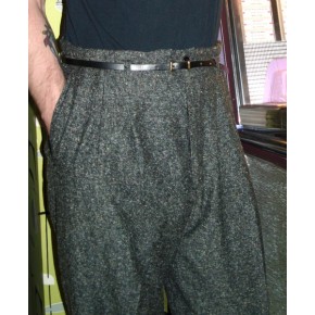 Charcoal Fleck High Waisted Trousers Charcoal Fleck High Waisted Trousers