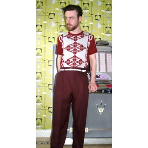Burgundy High Waisted Trousers Burgundy High Waisted Trousers