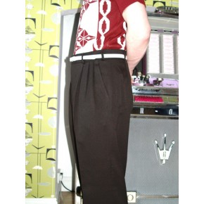 Triple Pleat Dark Chocolate Brown Trousers Triple Pleat Dark Chocolate Brown Trousers