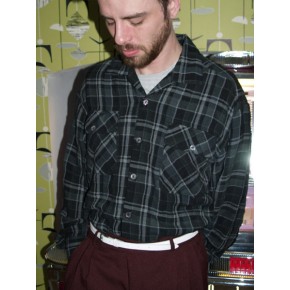 Black Plaid Long Sleeve Gab Shirt Black Plaid Long Sleeve Gab Shirt