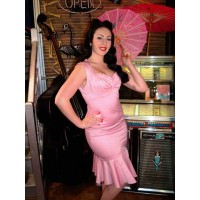 Emmy - Pink Flounce Dress