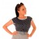 Classic Lana Top - Navy Polka Dot