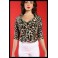 Classic Tarantula -  Leopard Portrait Collar Top