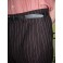 Brown Pinstripe Triple Pleat Trousers