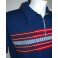 Blue Zipper ' Fazed Out ' Knitted Shirt