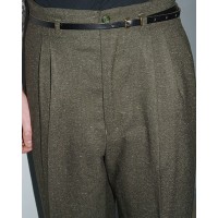 Green Fleck High Waisted Trousers