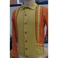 'The Enrico' Pale Orange Knitted Shirt