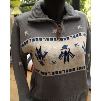 Grey - Thunderbird Ladies Zip Pullover
