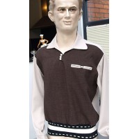 Cream/Brown Slub ~ Gaucho Shirt