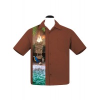 Steady - Cursed Island Tiki Rust Shirt