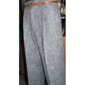 Grey Fleck High Waisted Trousers