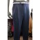 Dark Blue Slub - High Waisted Trousers