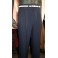 Dark Blue Slub - High Waisted Trousers