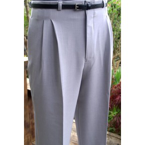 Pearl Grey - High Waisted Trousers