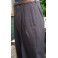 Dark Brown Slub - High waisted Trousers