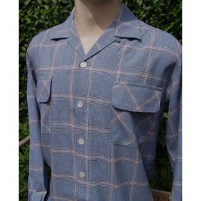 Denim Blue Plaid Gab Style Shirt