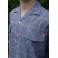Denim Blue Plaid Gab Style Shirt