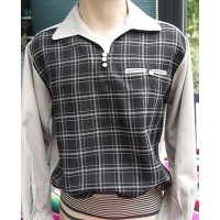 Grey/Black Check Gaucho Shirt