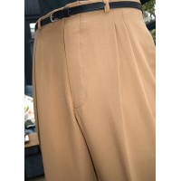 Camel  - High Waisted Trousers