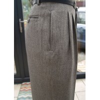 Oatmeal Speck - High Waisted Trousers