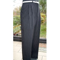 Double Pinstripe - High Waisted Trousers