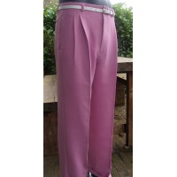 Pink - High Waisted Trousers