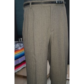 Oatmeal Speck - Triple Pleat Trousers