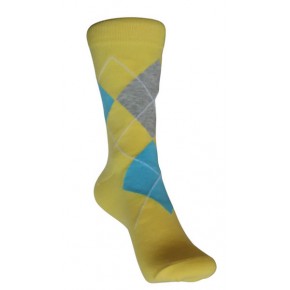 Yellow - Argyle Socks