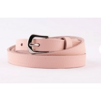 Soft Pink - Thin Leather Belt