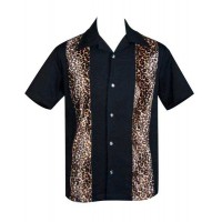 Steady Clothing - Black/Leopard Panel Shirt